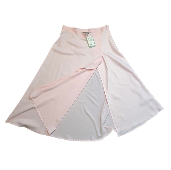 NWT H&M Pedal Pink Flowy Spring Summer Soft Girl Size 10 Skirt Feminine - Picture 4 of 11